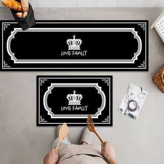 YH พรม ชุดพรมเช็ดเท้า 2 ชิ้น เซ็ทพรมเช็ดเท้า 40×60 + 40×120 ซม. มีหลายลาย พรมปูพื้น มียางกันลื่นข้างล่าง ซับน้ำได้ดี