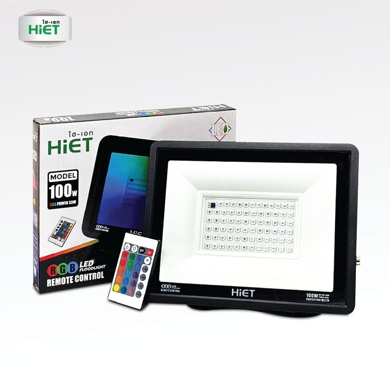 HIET LED ไฟสปอร์ตไลท์ FLOODLIGHT SLIM (AC) 50W-100w RGB