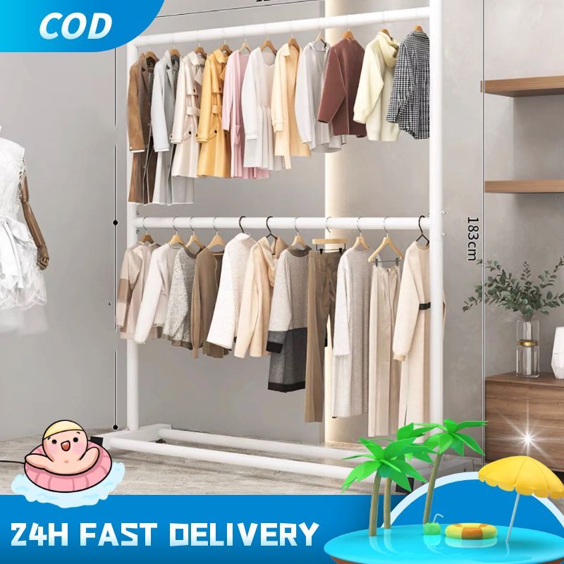 A Fish มีพร้อมส่ง ราวแขวนเสื้อผ้าอเนกประสงค์ บาร์เดี่ยวคู่ มีหลายแบบ