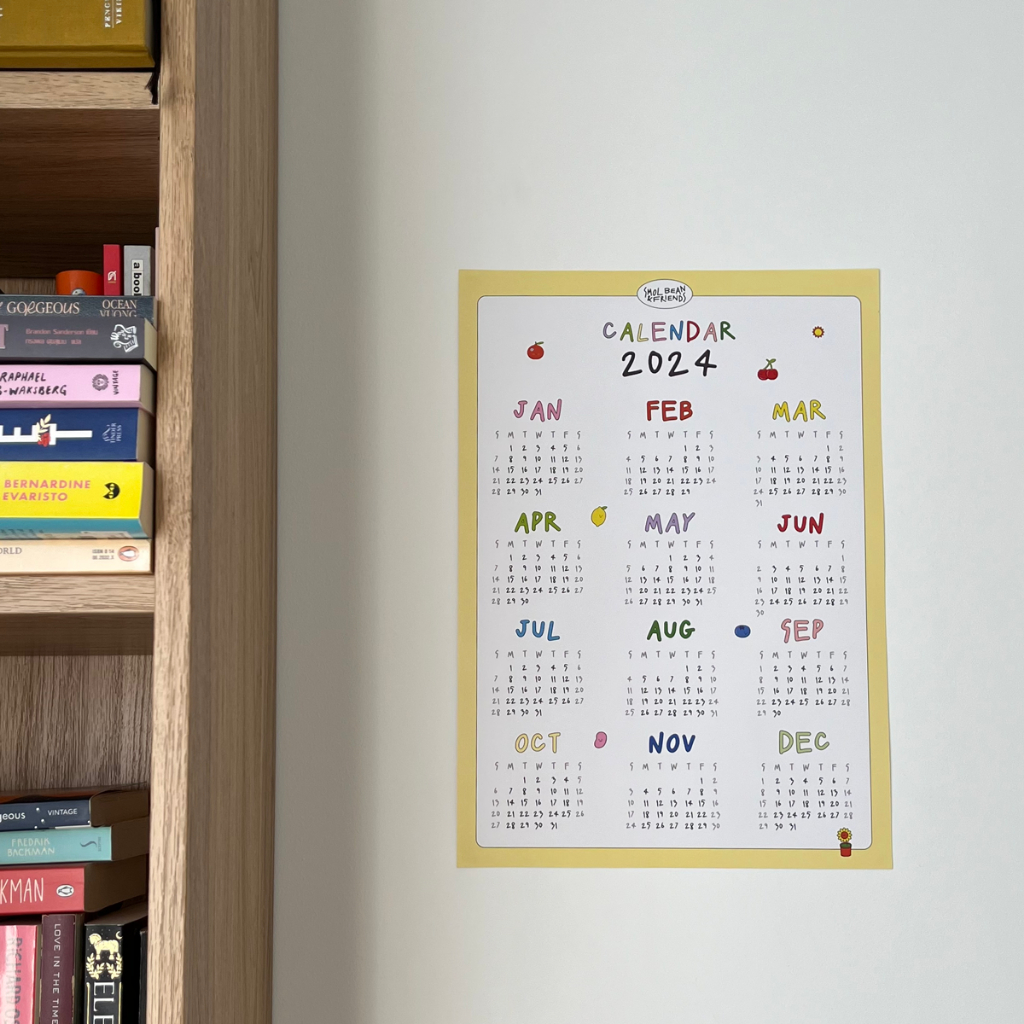 [Clearance Sale ] 2024 Calendar ปฏิทินติดผนัง A3 โปสเตอร์ติดผนัง