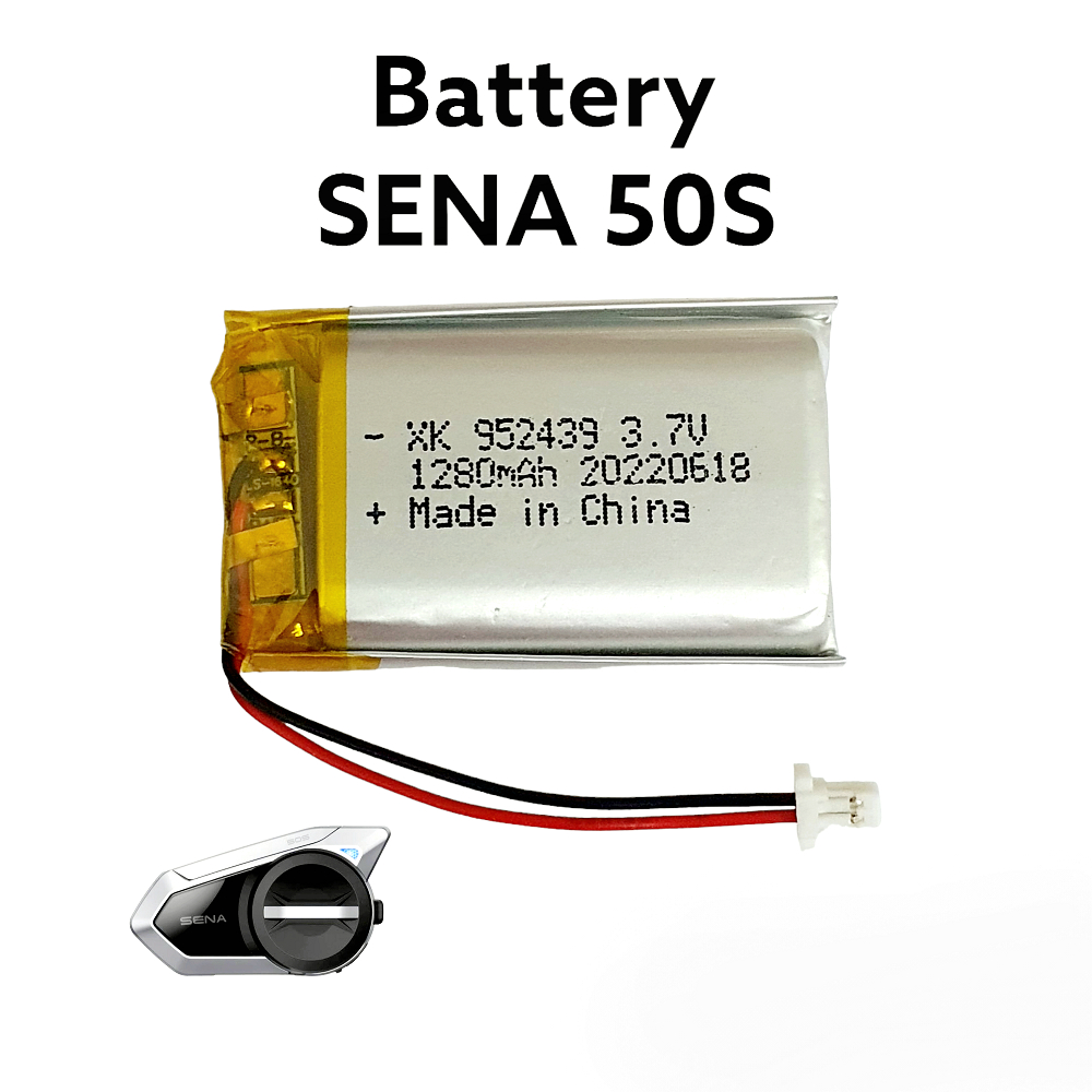 952439 1280mAh  หูฟังหมวกกันนอค Suitable for sena 50s 50k 30k bluetooth helmet headset battery 3.7v