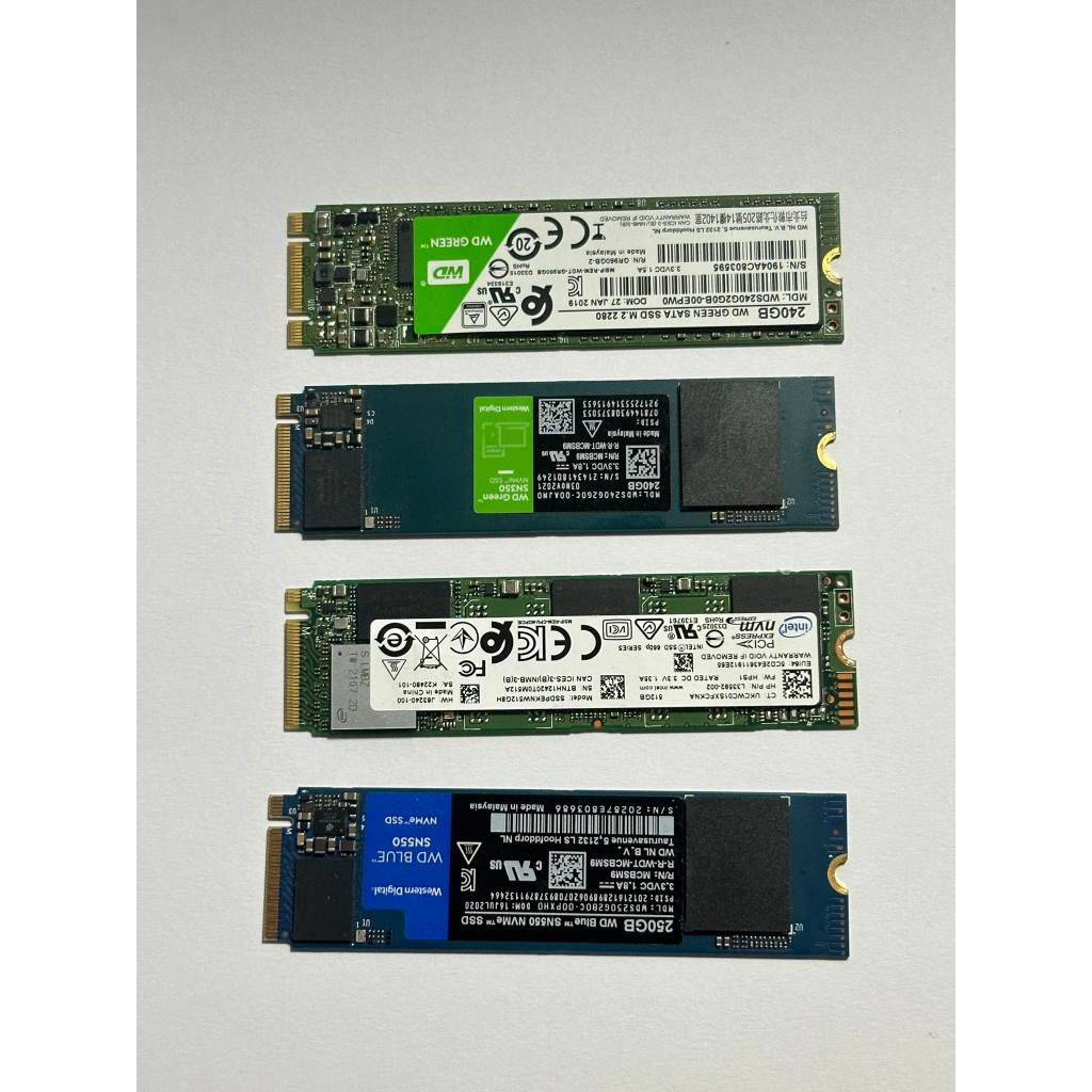 SSD M.2SATA- NVME120G/240G/250G/500Gของมือสองคละรุ่นคละยี่ห้อสภาพสวย ขนาด2280