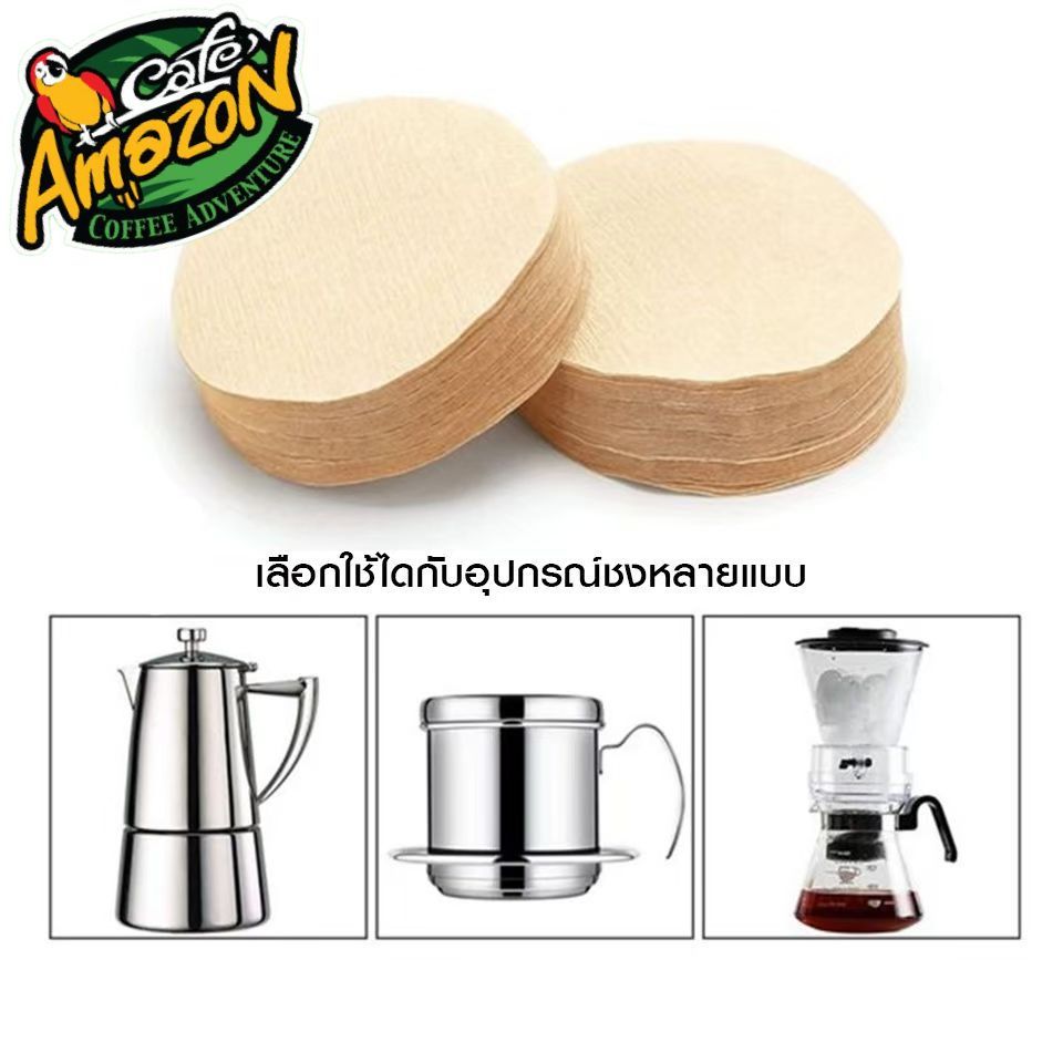 [St.Coco Cafe]กระดาษกรองกาแฟ moka pot 100แผ่น ขนาด 56 มม./60 มม.สำหรับหม้อต้มกาแฟ