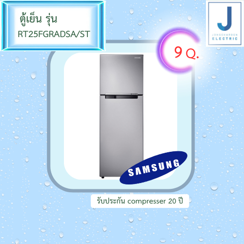 Samsung ตู้เย็น 2 ประตู 9 คิว รุ่น RT25FGRADSA/ST