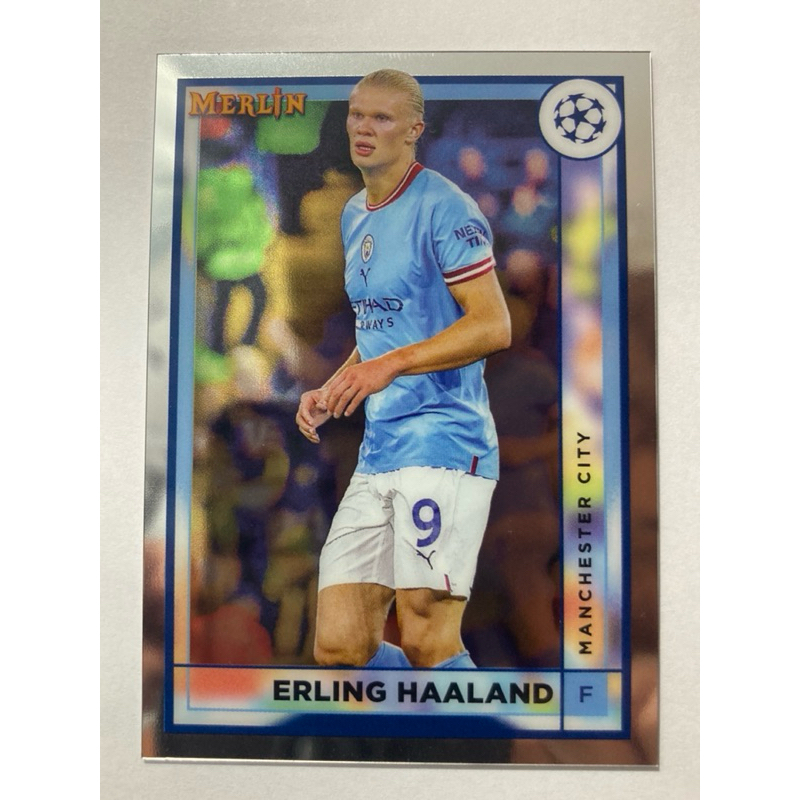 การ์ดฟุตบอล2022 -23  Topps Merlin Chrome UEFA Erling Haaland #92 Manchester City