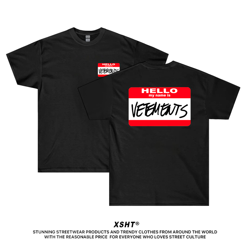 🔥พร้อมส่ง🔥 เสื้อ Gildan ลาย VETEMENTS My Name is Tee - Black (สีดำ) by XSHT