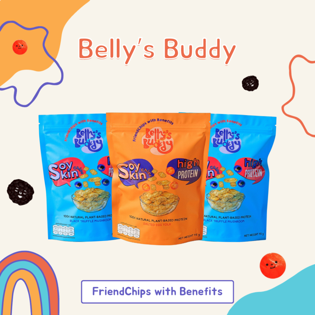 Belly's Buddy - Soy Skin Chips : Bundle of 3 (ฟองเต้าหู้อบกรอบเบลลี่ บัดดี้)