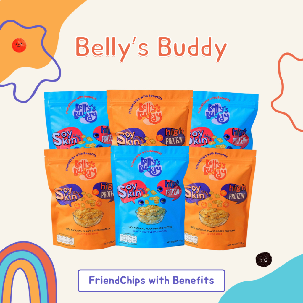 Belly's Buddy - Soy Skin Chips : Bundle of 6 (ฟองเต้าหู้อบกรอบเบลลี่ บัดดี้)