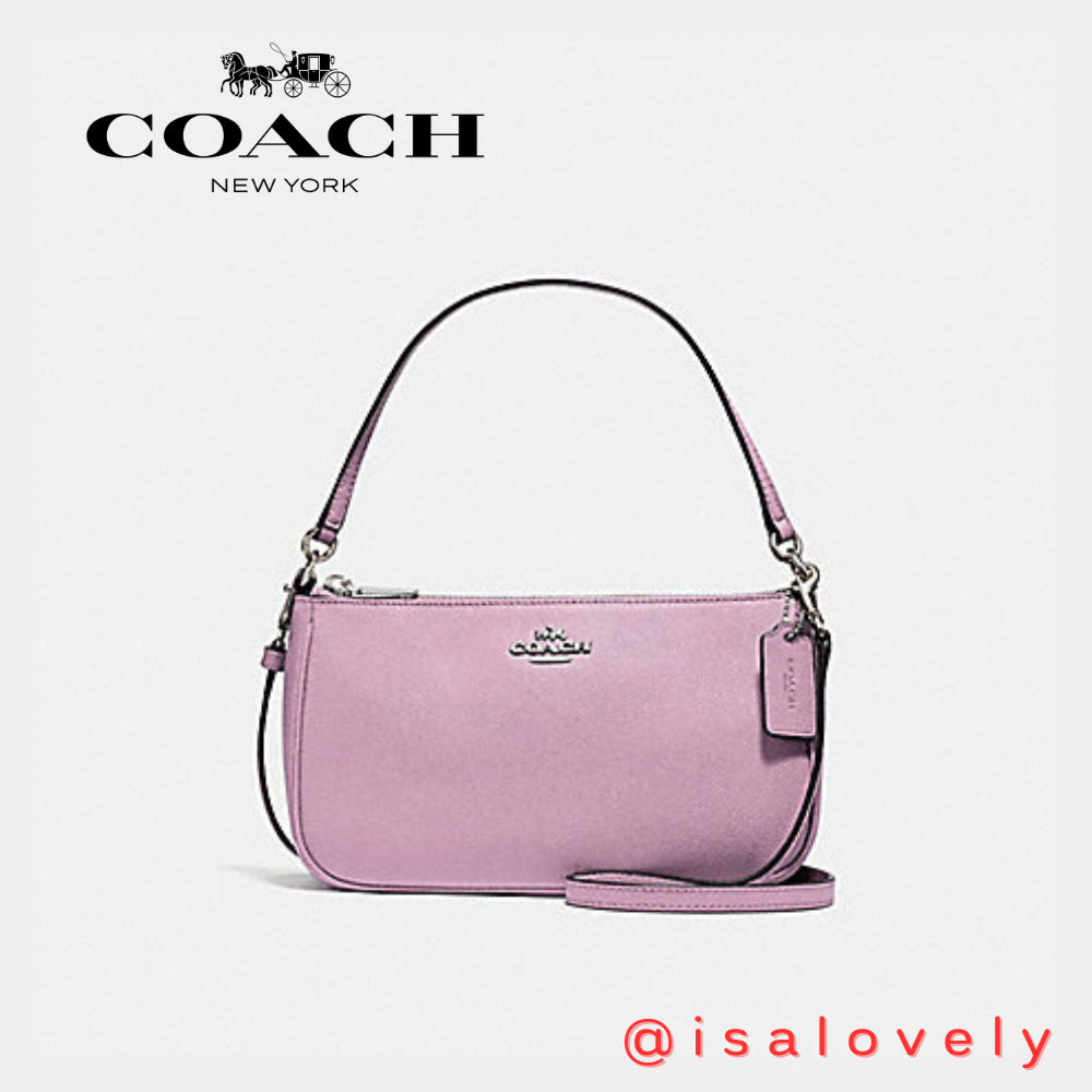 📌Isa Lovely Shop📌 ⚠️มีตำหนิ⚠️  COACH F25591 TOP HANDLE POUCH  color: lilac