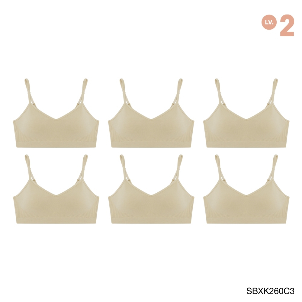 Sabina เสื้อชั้นใน (Set 6 ชิ้น ) รุ่น Soft Collection รหัส SBXK260C3 สีเนื้อเข้ม