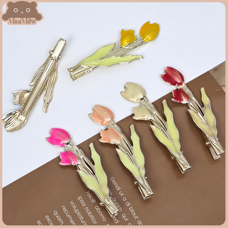 [พร้อมส่ง] กิ๊บติดผมทิวลิป มี 7 สี หวานน่ารัก มินิมอลสไตล์เกาหลี ติดได้หลายลุคหลายโอกาส : MiniMilwʕ•ᴥ•ʔ