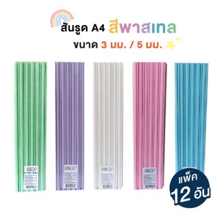 [ยกโหล] สันรูดพลาสติก A4 ขนาด 3 มม. / 5 มม. สีพาสเทล Orca IM…