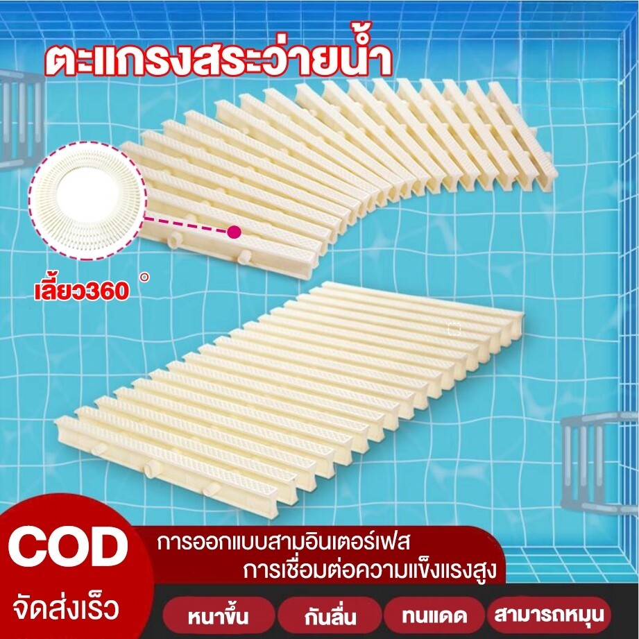 ตะแกรงน้ำล้น ตะแกรง/ท่อสระว่ายน้ำ เกรตติง Swimming Pool Gutter Grating ขนาด 15ซม. , 20ซม. , 25ซม. , 30ซม สีขาว