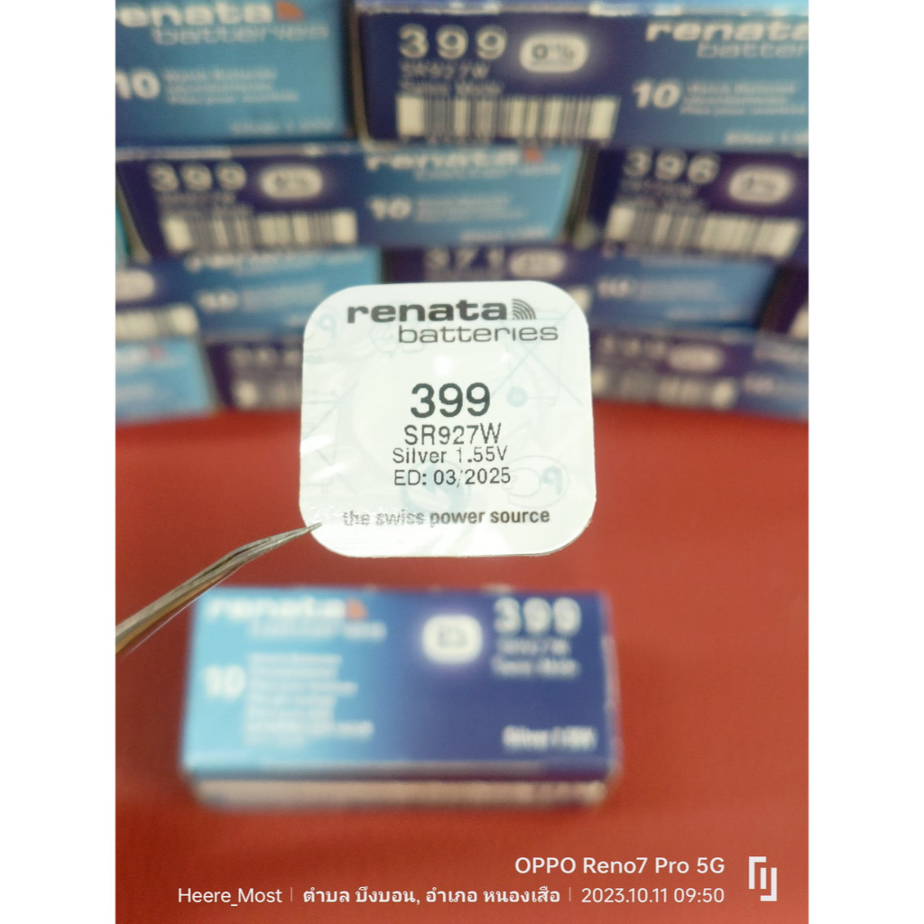 ถ่าน แบตนาฬิกา G-shock GST-400G-1A9 แท้ จาก Renata SR927W 399  ตรงรุ่นชัวร์ (Swiss Made)