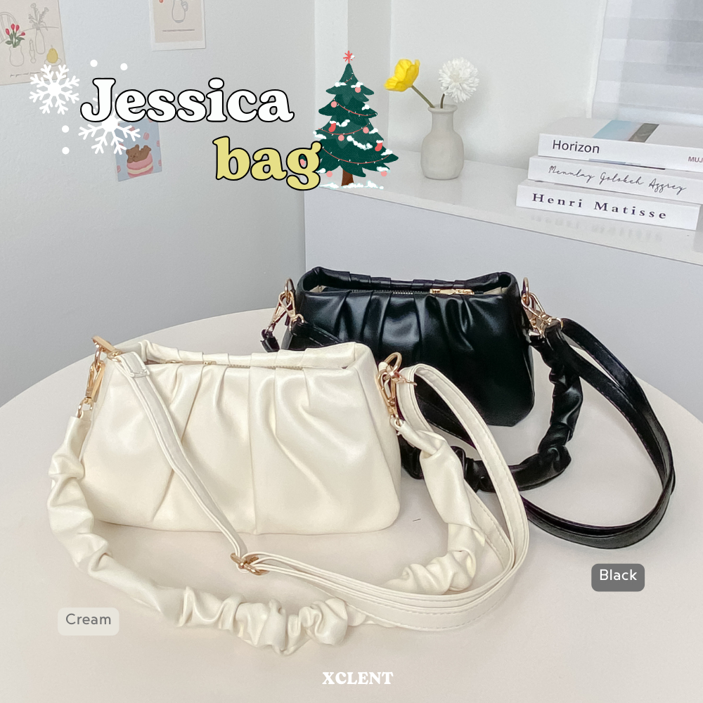Glammhouse - Jessica bag รุ่นนี้ได้สายสะพาย 2 เส้น สายสะพายไหล่ย่นๆกับสายสะพายยาว น่ารักมินิมอลมากๆ