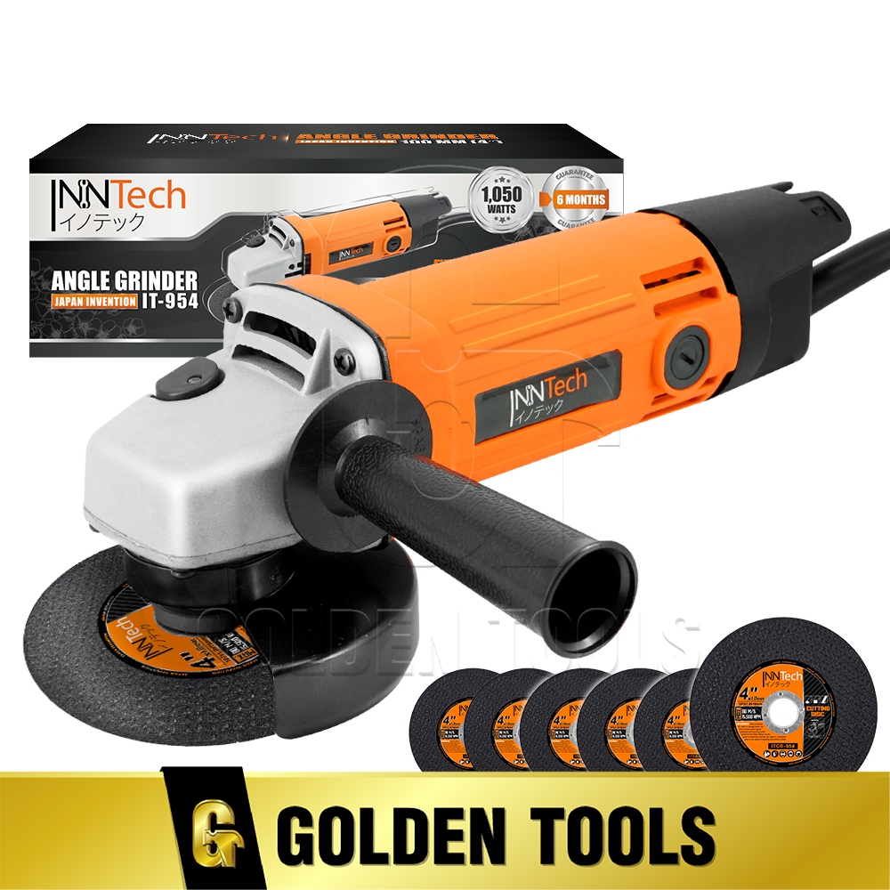InnTech เครื่องเจียร เครื่องเจียรไฟฟ้า หินเจียร ลูกหมู 4 นิ้ว 1,050W Japan Invention เครื่องเจียร์ รุ่น IT-954