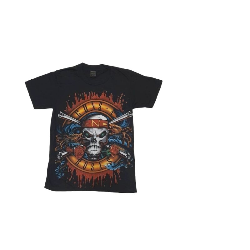 เสื้อวง Guns n Roses วงดนตรี วินเทจ ผ้า 50/50 ผ้าบางใส่สบาย