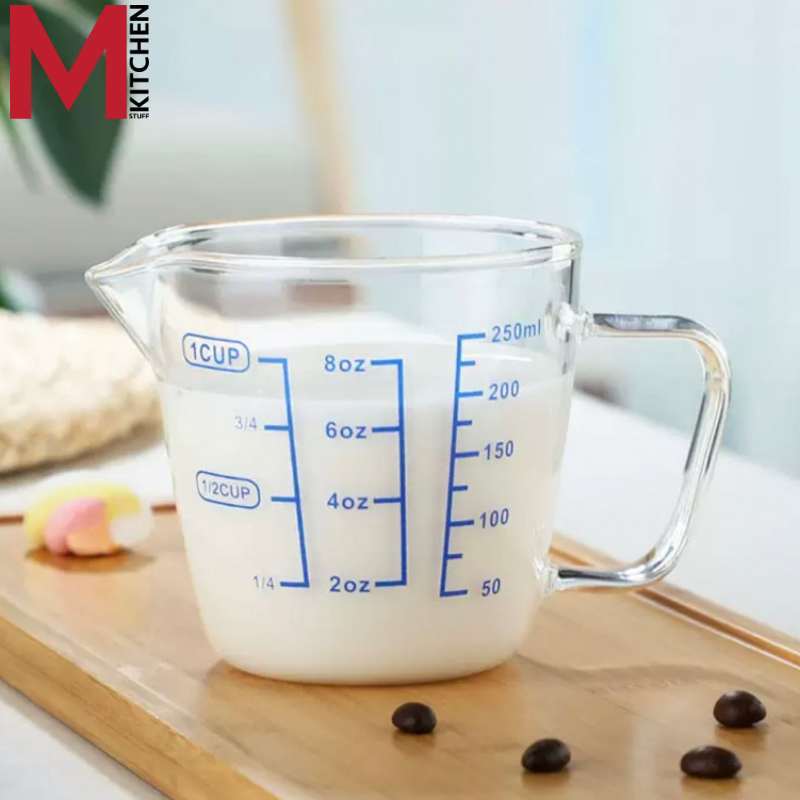 M KITCHEN แก้วตวง​ แก้วตวงชงกาแฟ ถ้วยตวง เหยือกตวง แก้วชงกาแฟ​ เหยือกตวงแก้วมีหูจับ เข้าไมโครเวฟได้ MB - รูปที่ 2