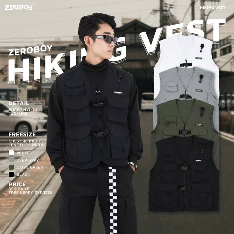 ZEROBOY - HIKING VEST เสื้อกั๊กผ้าSuper Nylon รุ่นใหม่ล่าสุด