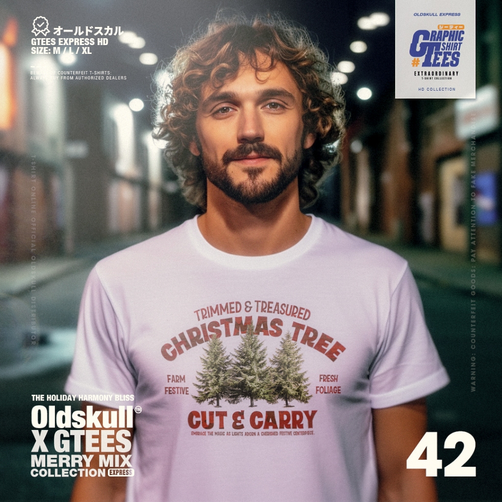 เสื้อยืด Oldskull GTees No.42 (Christmas Tree)