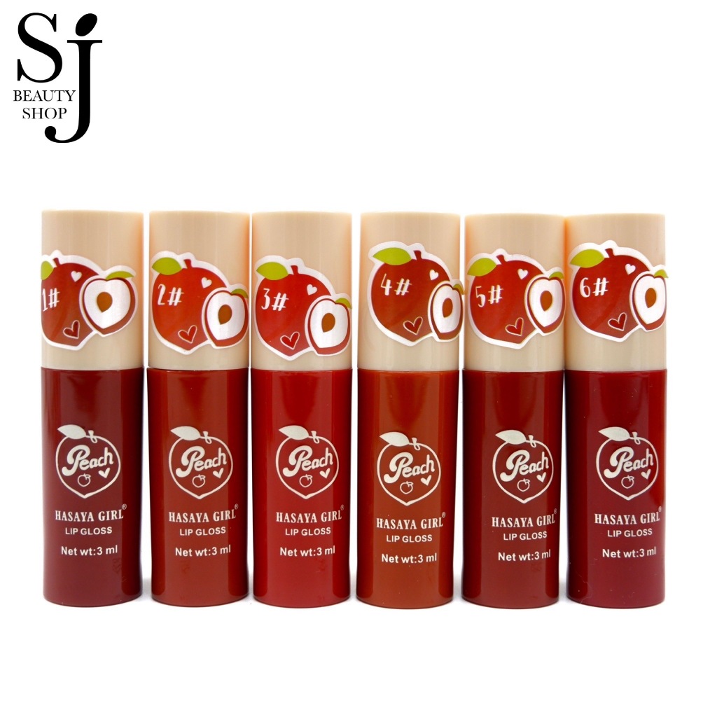 HASAYA GIRL Peach Waterproof Matte Lip Gloss ลิควิดลิปแมทต์เฉดสีส้มพีช สีชัด กันน้ำติดทน