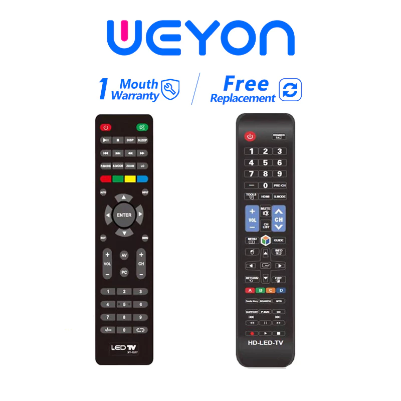 WEYON TV รีโมทคอนโทรล, ทีวีอะนาล็อก / ดิจิตอลทีวี / สมาร์ททีวีพร้อมใช้งาน