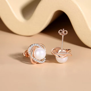 nnjew ต่างหู รุ่น Pearl and Diamond ไข่มุก ต่างหูแฟชั่น ผู้หญิง