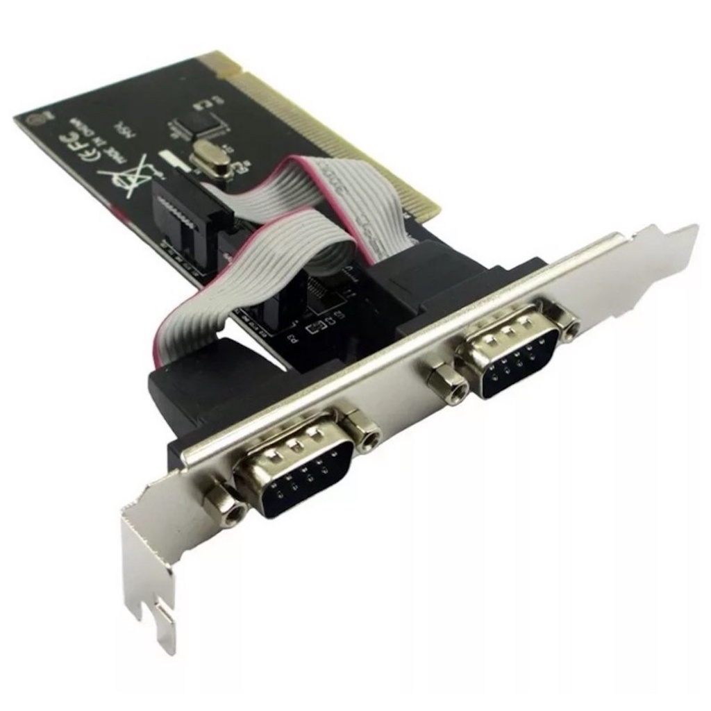 PCI COM card 2 พอร์ต 9Pin Serial RS232 serial Card Adapter