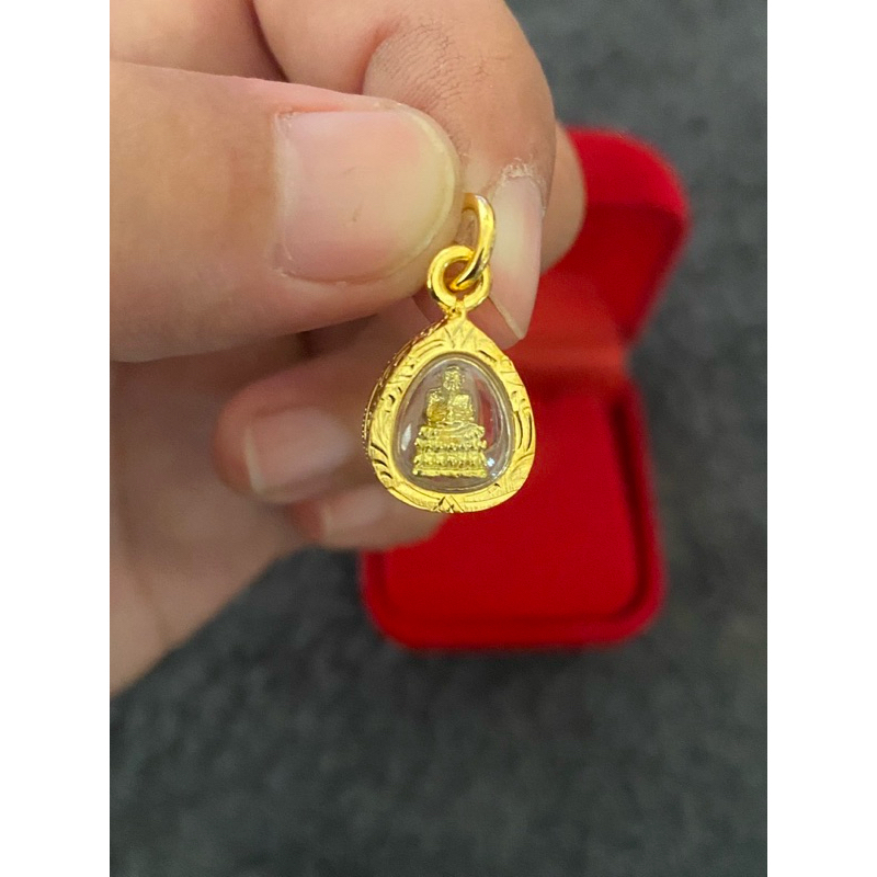 จี้หลวงปู่ทวด(03)เหมาะกับสร้อย25-50สตางค์ เลี่ยมกรอบกันน้ำ