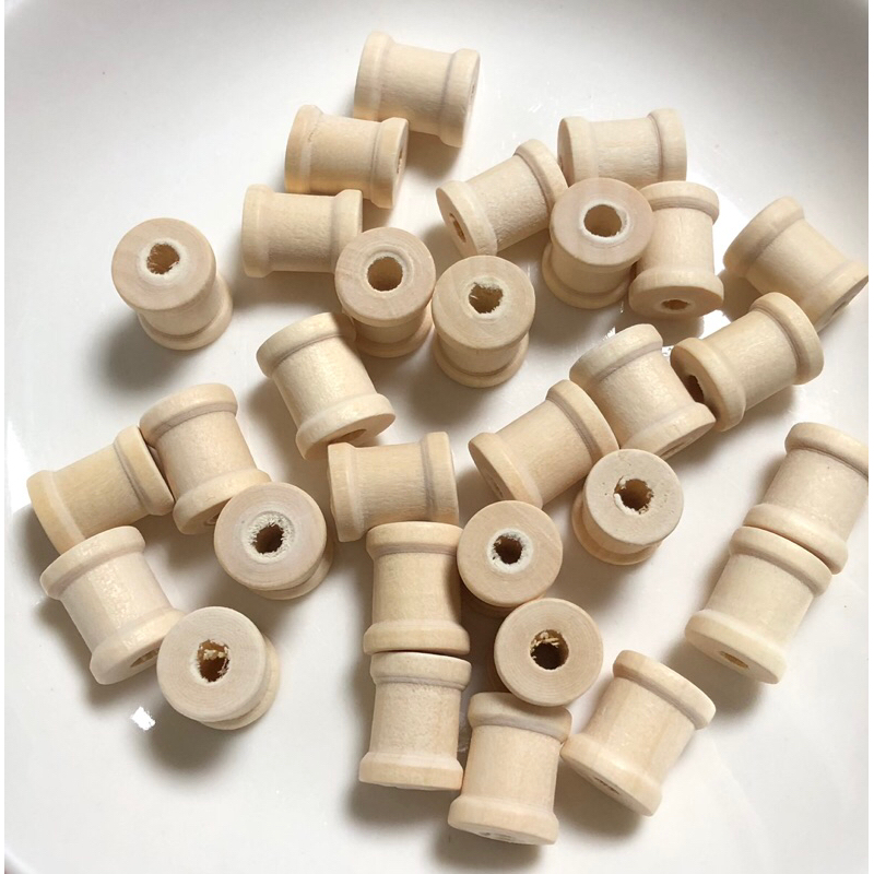 หลอดด้ายจิ๋ว ลูกปัดหลอดด้าย ขนาด 15x13 มิล