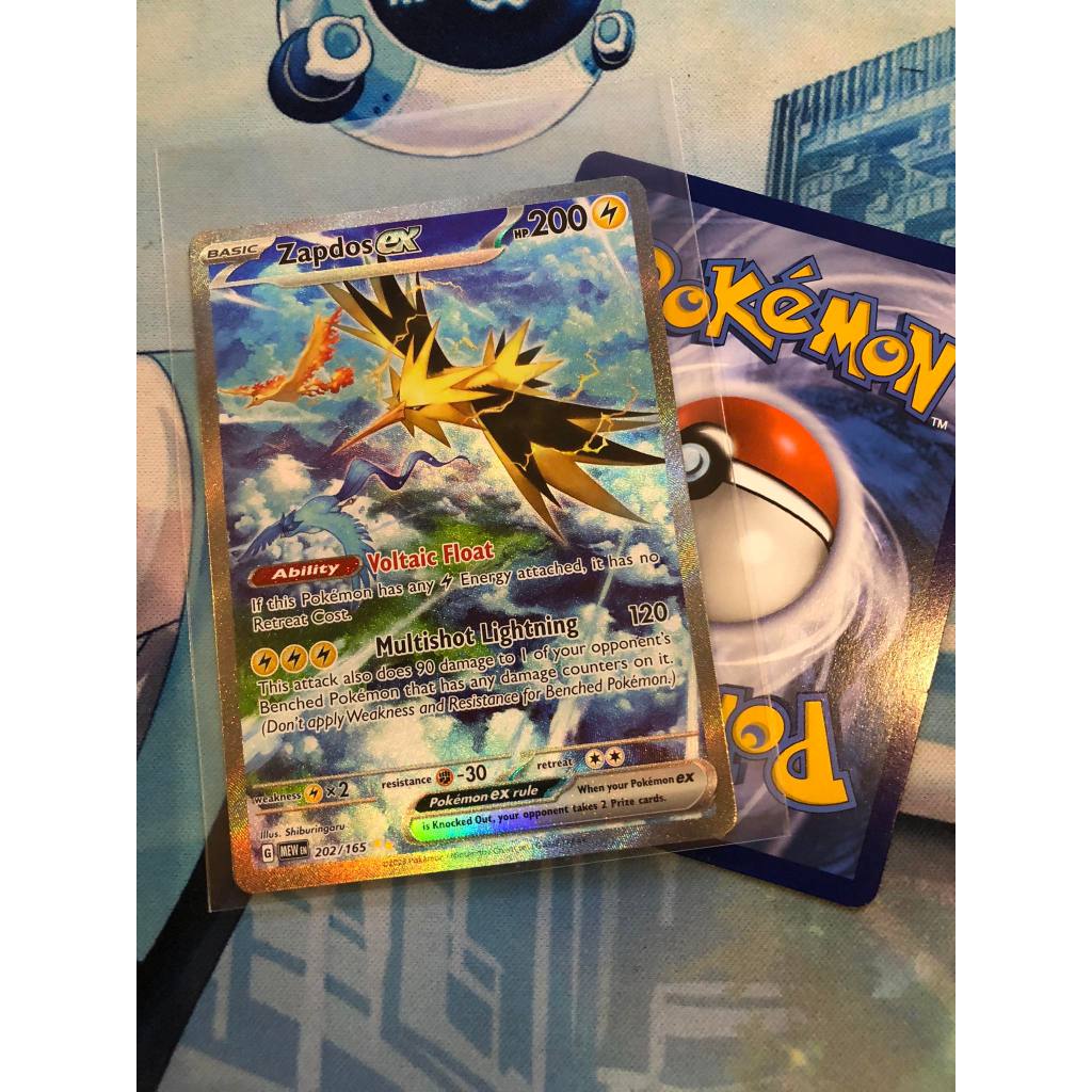 Pokemon 151 Zapdos EX 202/165 ENGLISH ภาษาอังกฤษ