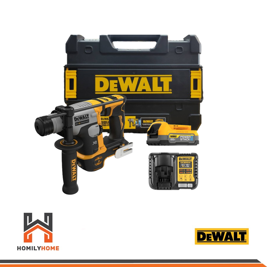 ส่งฟรี!! DEWALT สว่านโรตารี่ไร้สาย ไร้แปรงถ่าน 2 ระบบ 20V รุ่น DCH172E1T แบต Powerstack แท่นชาร์จ