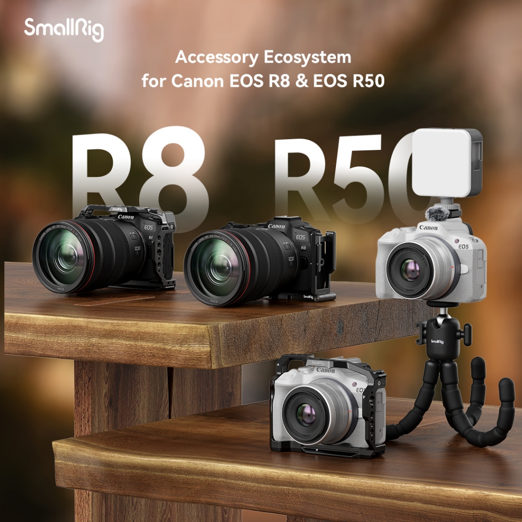 SmallRig Canon EOS R8 &amp; R50 Camera Expansion Frame, L-Plate, Vlog Tripod Kit #4211 #4212 #4213 #4214