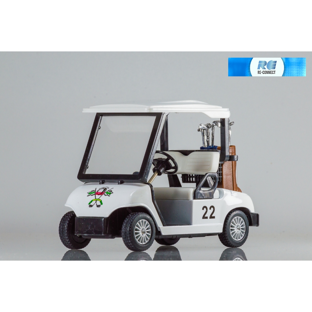 โมเดลรถกอล์ฟ ไฟฟ้า ชมวิว นำเที่ยว รถยนต์ ของเล่น สะสม 1:28 EV Golf Cart Model No.22 Service Car Diecast Toys Collection