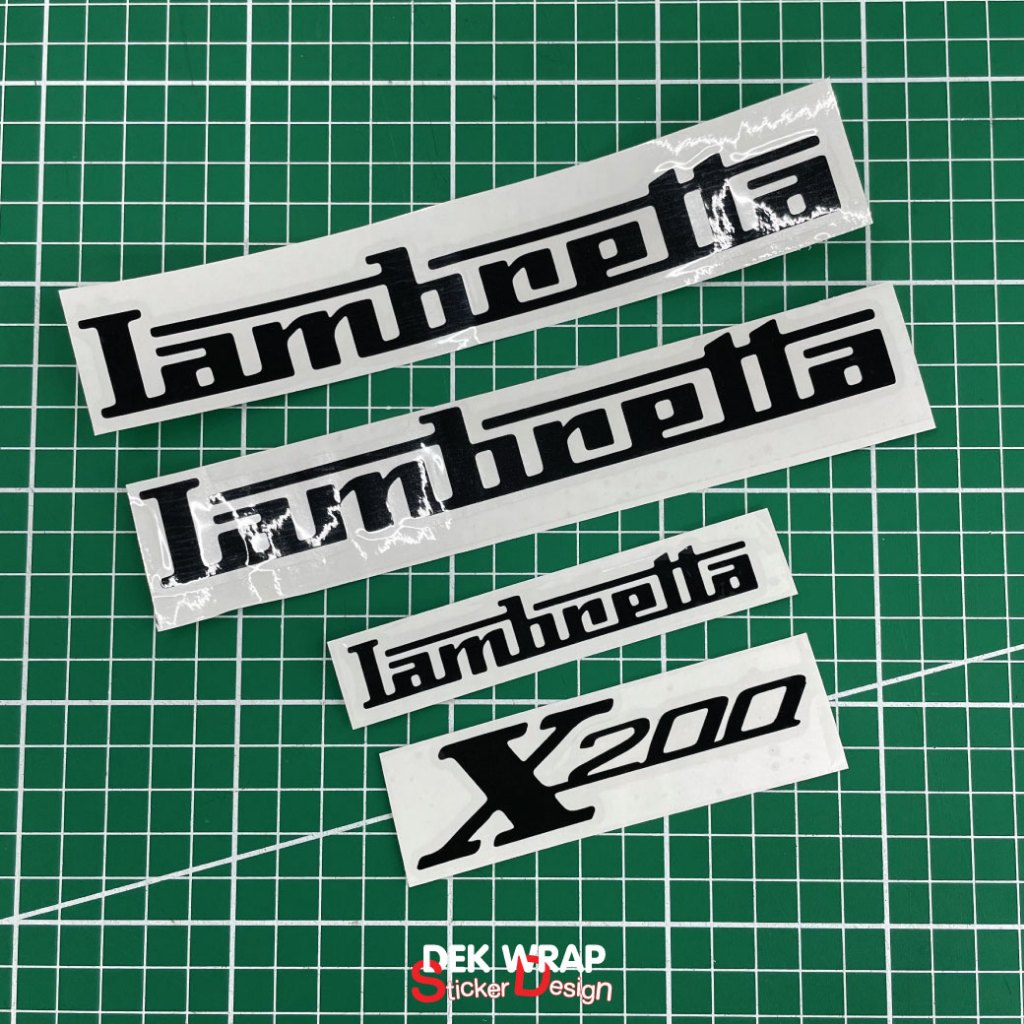 ใหม่!!! สติกเกอร์ติดลายเซ็นต์โลโก้ lambretta X200