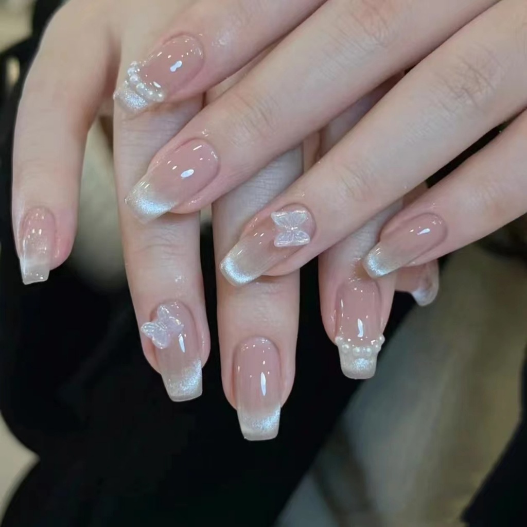 🇹🇭ร้านไทย🇹🇭 เล็บปลอม【KX075】 สไตล์โมเดิร์น ใช้งานง่าย 24 ชิ้น พร้อมส่ง