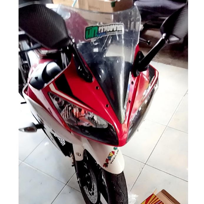 กระจกก้านยาว YAMAHA R15, R3 ลายเคฟล่าปรับได้ มองชัดไม่หลอกตา - รูปที่ 4