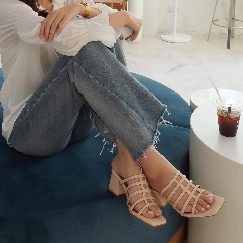 CELEB’S SHOES : Newyear heels “Beige” (สีขายดี) ราคา ถูกที่สุด ดีลบีเคเค แกลเลอรีภาพที่ 5