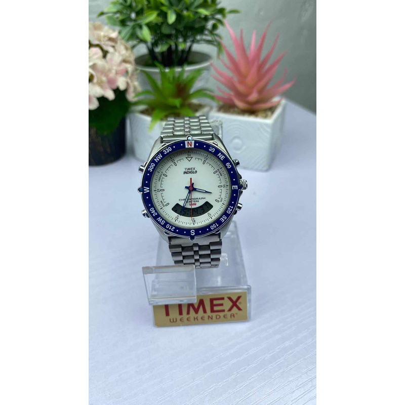 🚩นาฬิกา Timex chronograph รุ่น2 ระบบ ( เรือนยอดนิยม )👉มือสอง