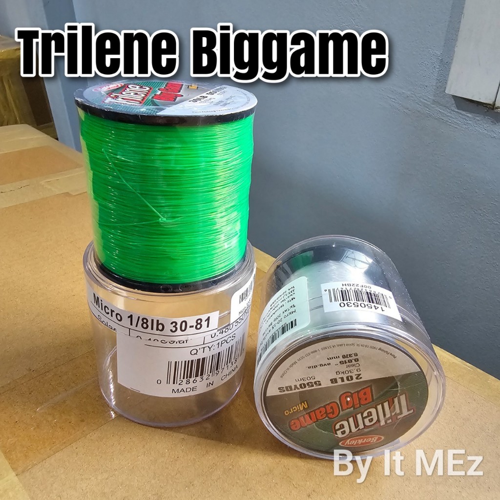 [ ของแท้ ]  เอ็นตกปลา ไทลีน Trilene Biggame Micro by Berkley [ สีเขียว ] สำหรับงานรับแรงกระชากสูงสุด Fishing line
