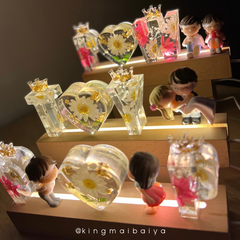 ของขวัญวันครบรอบของขวัญแต่งงาน เรซิ่นตัวอักษรดอกไม้
