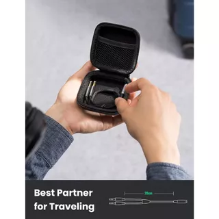 UGREEN สายชื่อมต่อหูฟังพร้อมไมโครโฟนเข้ากับพีซี AUX 3.5mm F to M Mic + Audio Splitter Connector รุ่น 50255
