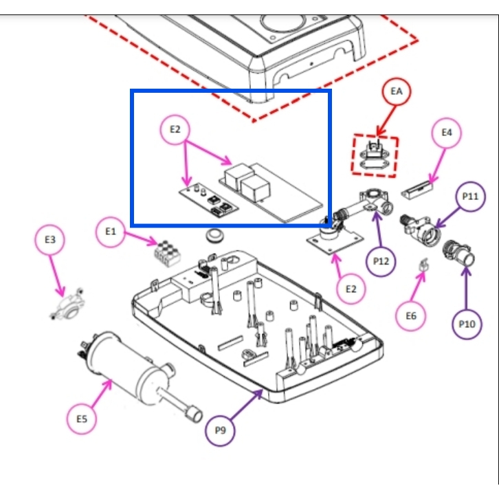 Electrolux อะไหล่ของแท้ เมนบอร์ดเครื่องทำน้ำอุ่นอิเล็คโทรลักซ์ 5PCAAA131NPCM-J0 / 4055586996 รุ่น EW