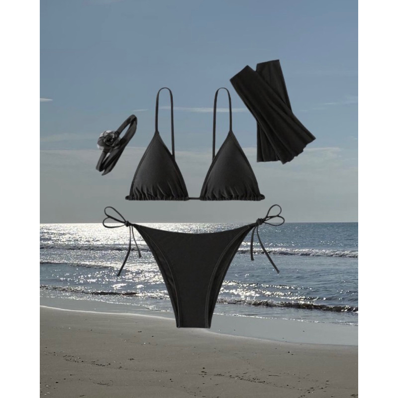 พร้อมส่ง bikini swim bae ชุดบิกินี 4 ชิ้น