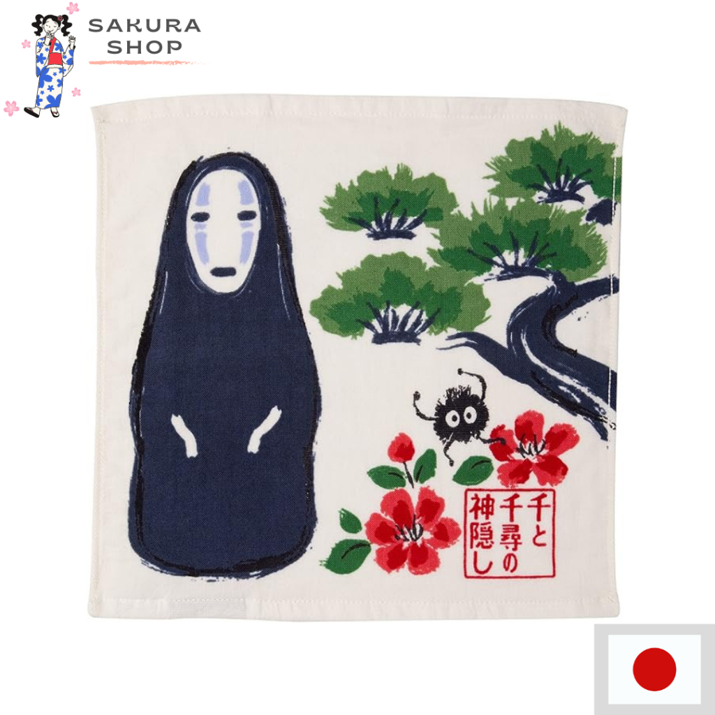 ผ้าขนหนู ลาย Studio Ghibli Spirited Away Kaonashi Hand Towel ขนาด 34×36 ซม.【Direct from Japan】
