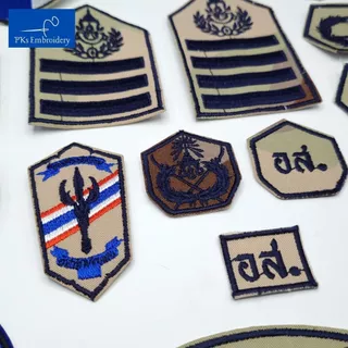 อาร์ม เครื่องหมายผ้า อส. อาสารักษาดินแดน ชุดผ้าพรางทะเลทราย ปักกรม