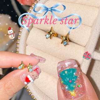 Sparkle star earrings ✨💖🎀🎄ราคาต่อคู่