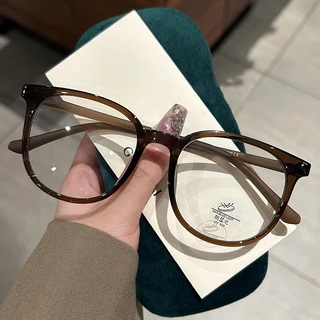 COD❤️พร้อมส่ง-แว่นตาป้องกันแสงสีฟ้าเกาหลีกรอบทรงกลมใหญ่ส์ใสแฟชั่นเบาพิเศษคอมพิวเตอร์แว่นกรองแสงผู้ชายและผู้หญิง-a.one