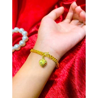 สร้อยข้อมือ 2 สลึง ทองปลอมเหมือนจริง เหมือนแท้ ขนาด 2 สลึง [ M1-2S-J+Fตะขอ ]