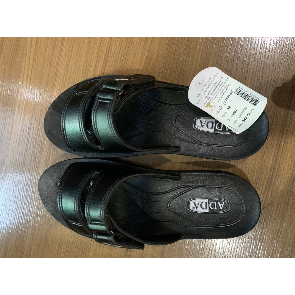 ADDA รองเท้าแตะแบบสวม PU รุ่น 7F21 สีดำ ไซส์ 39-43